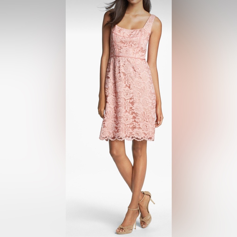 Jill Stuart sleeveless lace dress in dusty coral size 4